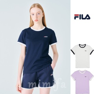 [FILA Korea] เสื้อยืด แขนสั้น แบบเรียบ แนวนอน