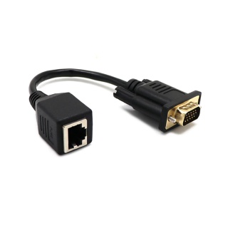 Rj45 อะแดปเตอร์แปลงอีเธอร์เน็ต VGA Extender to Lan Cat5 Cat5e 0.15 เมตร