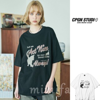 [CPGN Studio] เสื้อยืด แขนสั้น ลาย ACT NICE CAT