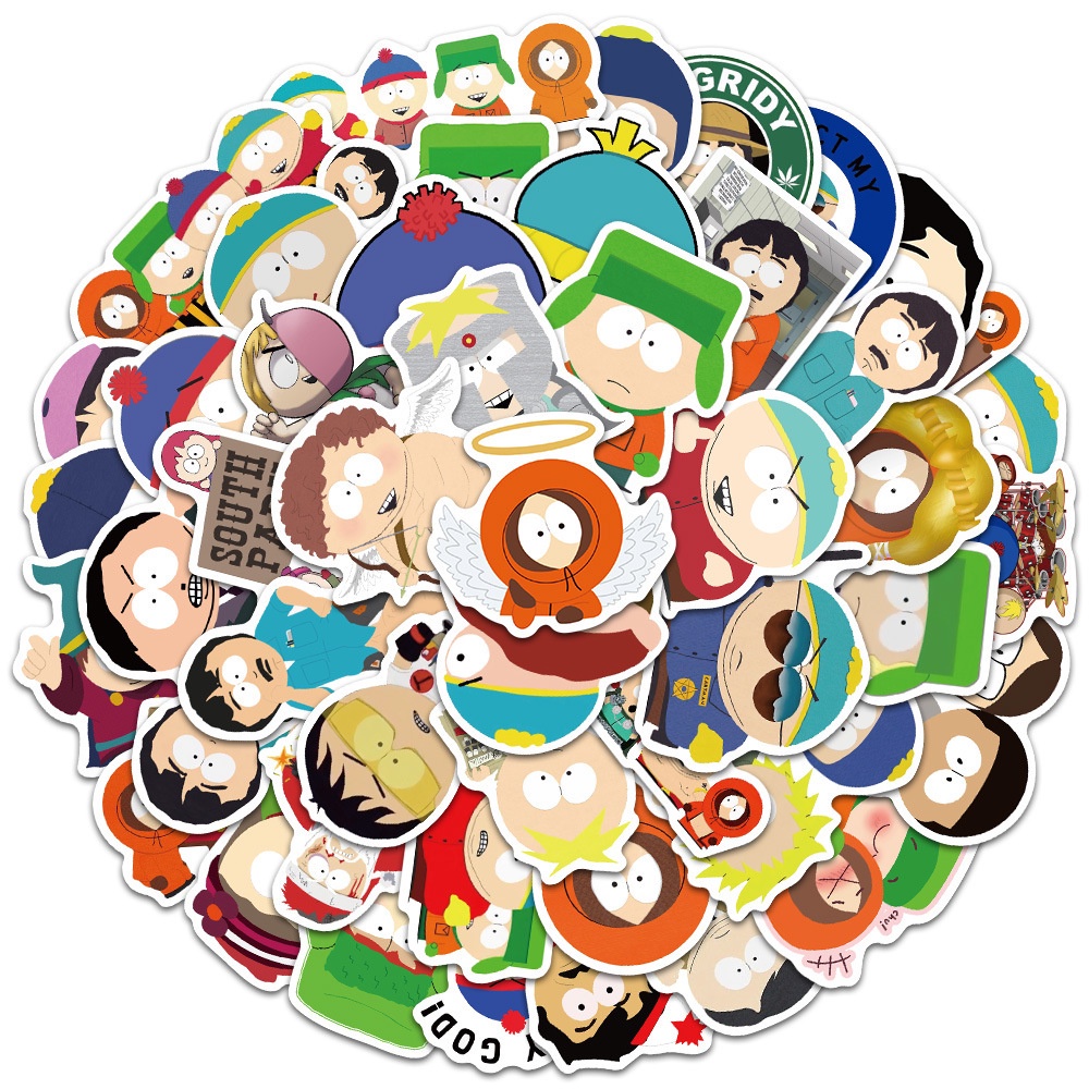 สติ๊กเกอร์ PVC กันน้ําซีรีส์การ์ตูน South Park 50 ชิ้น (2)