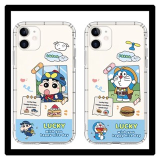 เคส iPhone12 เเฟชั่น มีความคิดสร้างสรรค์ น่ารัก โดเรม่อน เคสโทรศัพท์มือถือ การ์ตูนเครยอนชินจัง โปร่งใส เคสซิลิโคนอ่อนนุ่ม สำหรับ เคสไอโฟน11 โทรศัพท์ ip i 6s 7 8 plus 11 เคสไอโฟน 13 เคสไอโฟน 12 pro max mini เคสไอโฟน7พลัส xs XR iPhone case เคสโทรศัพท์