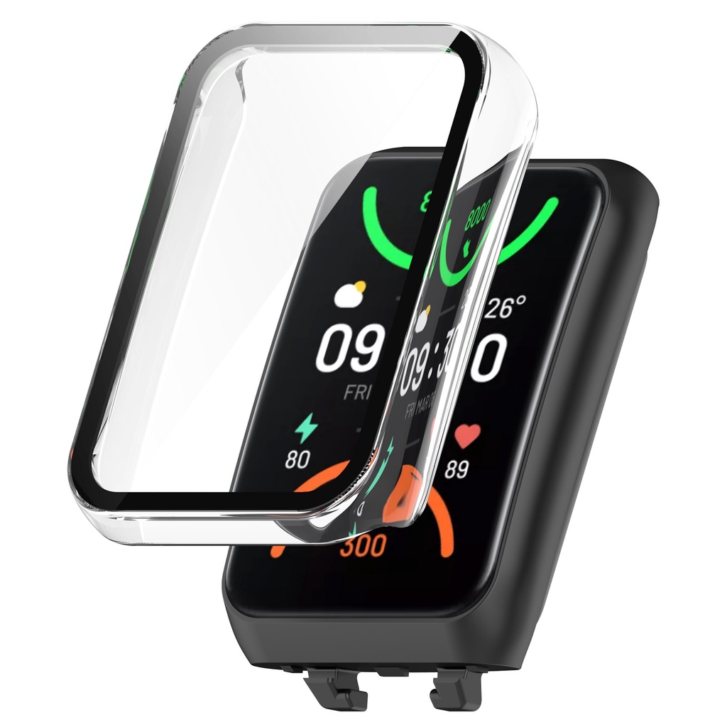 สําหรับ OPPO Band 2 เคสพีซี แบบแข็ง กระจกนิรภัย ป้องกันหน้าจอ ฝาครอบป้องกันเต็มรูปแบบ