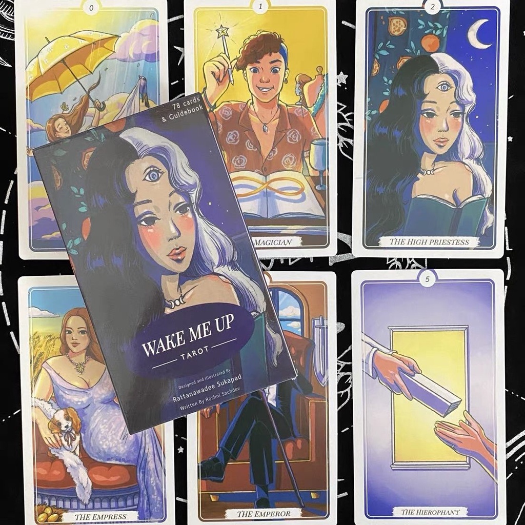 Wake me Up Tarot เกมกระดานการ์ดแบบกําหนดเองภาษาอังกฤษ