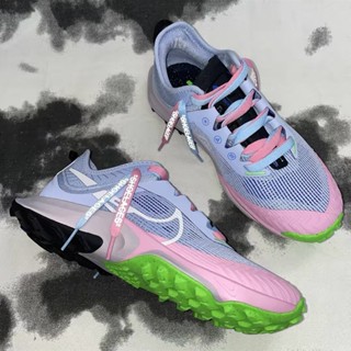 Nike AirZoom Terra Kiger8 รองเท้าผ้าใบลําลอง สะท้อนแสง ลายดอกไม้ สีฟ้า สีชมพู