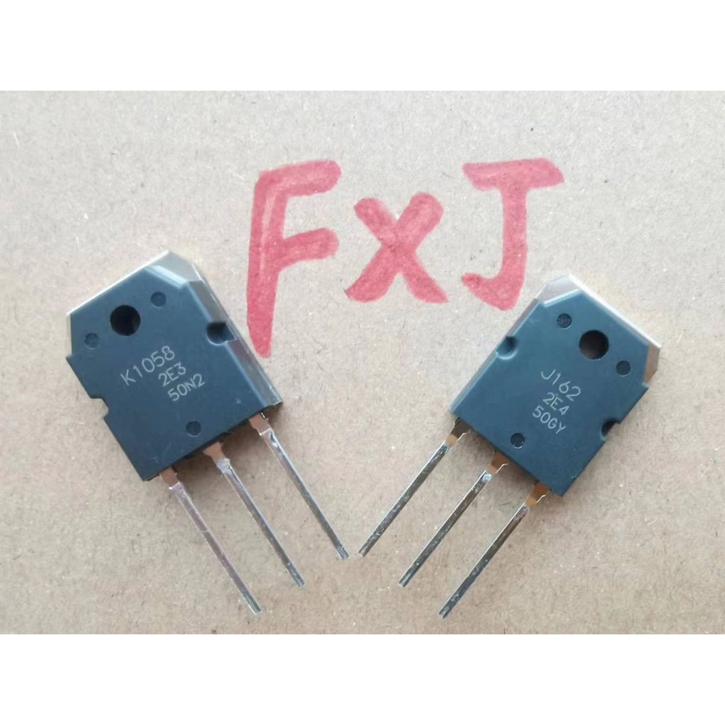 ((2 ชิ้น) K1058 ยี่ห้อใหม่ J162 เครื่องขยายเสียงหลอดคู่ TO-3P Field Effect Tube 2SK1058 2SJ162