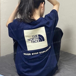 เสื้อยืดแขนสั้นลําลอง คอกลม พิมพ์ลายตัวอักษร The North Face สไตล์สปอร์ต แฟชั่นคลาสสิก