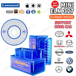 Lensent เครื่องสแกนเนอร์ ELM327 V2.1 บลูทูธ OBD2 OBDII 16PIN HONDA TOYOTA SUZUKI TORQUE ซอฟต์แวร์เชื่อมต่อ OBD เชื่อมต่อบลูทูธ OBDII สายเคเบิล พร้อมกับ