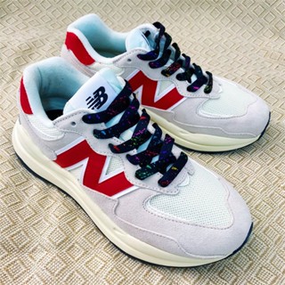 New Balance 5740 เชือกผูกรองเท้าวิ่งลําลอง ลายเป็ดแมนดาริน สีเทา สีแดง สไตล์เรโทร