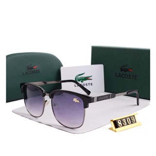 Lacostes แว่นตากันแดด เลนส์กระจก หรูหรา สําหรับผู้ชาย UV400 8039