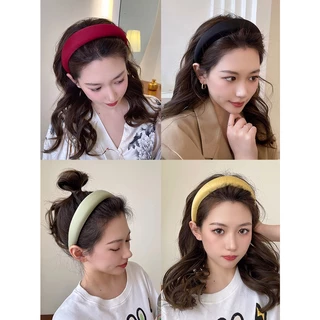 Ins ใหม่ ที่คาดผมฟองน้ําสูง ผ้าโพกศีรษะ กว้าง สําหรับผู้หญิง