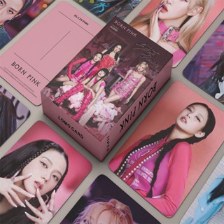 อัลบั้มรูปภาพ Kpop Black and PINK BORN PINK JISOO JENNIE LISA ROSE ของสะสม ชุดการ์ดโลโม่