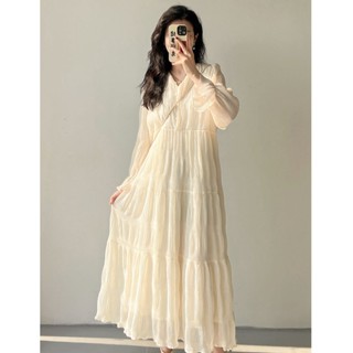 Emily Fashion Shop ชุดเดรสกระโปรงน่ารัก สีขาว แฟชั่นฤดูใบไม้ผลิ สไตล์ฝรั่งเศส สําหรับสตรี