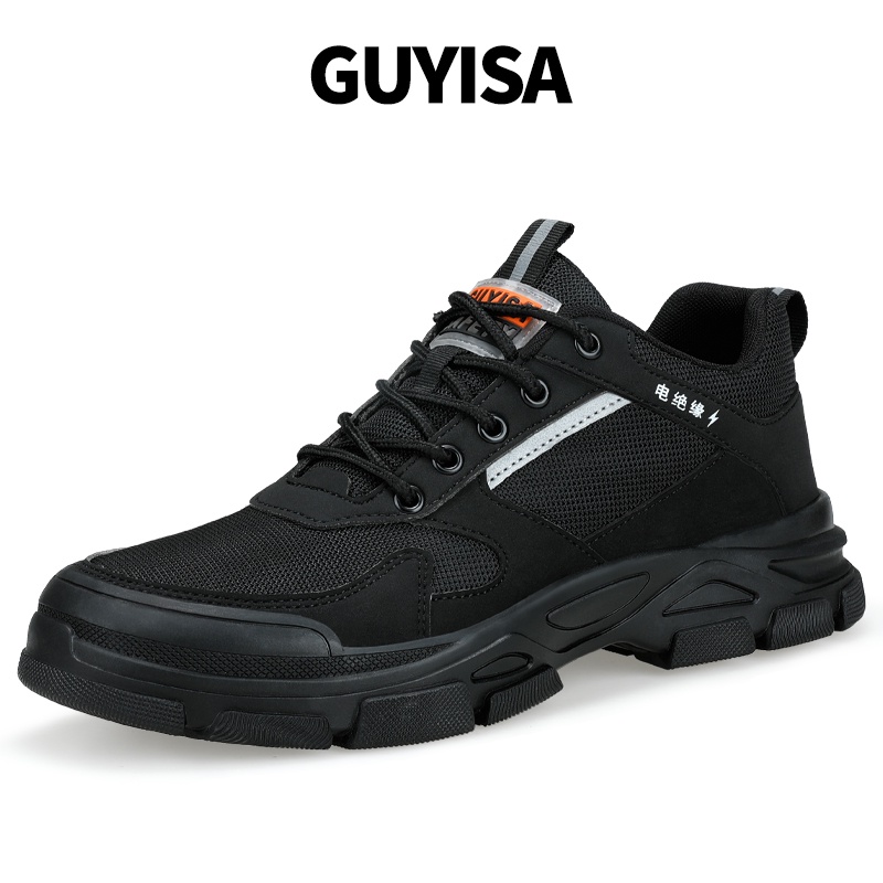 Guyisa รองเท้าเซฟตี้ รองเท้าช่างไฟฟ้า ฉนวนกันความร้อน 10KV รองเท้าอเนกประสงค์ ฝาครอบนิ้วเท้า พลาสติก ป้องกันการกระแทก