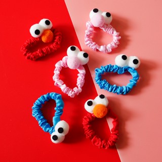 ✨ขายดี ที่คาดผม ยางรัดผม ลายการ์ตูนอนิเมะ Sesame Street ELMO น่ารัก สไตล์อเมริกัน