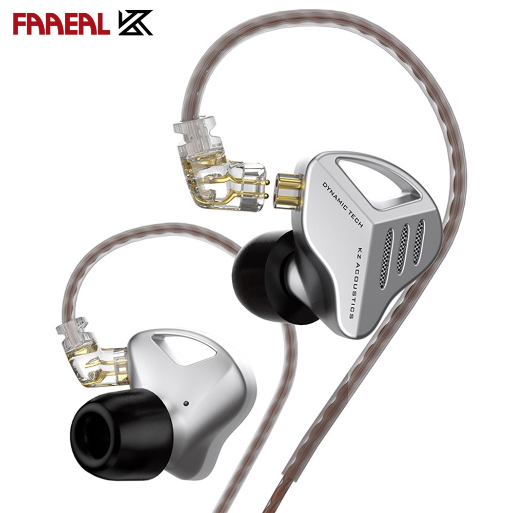 KZ ZVX หูฟังแบบมีสาย 1 Dynamic HIFI Bass หูฟัง In Ear Monitor หูฟังเสียงรบกวน Cancelling กีฬาชุดหูฟังวิ่ง