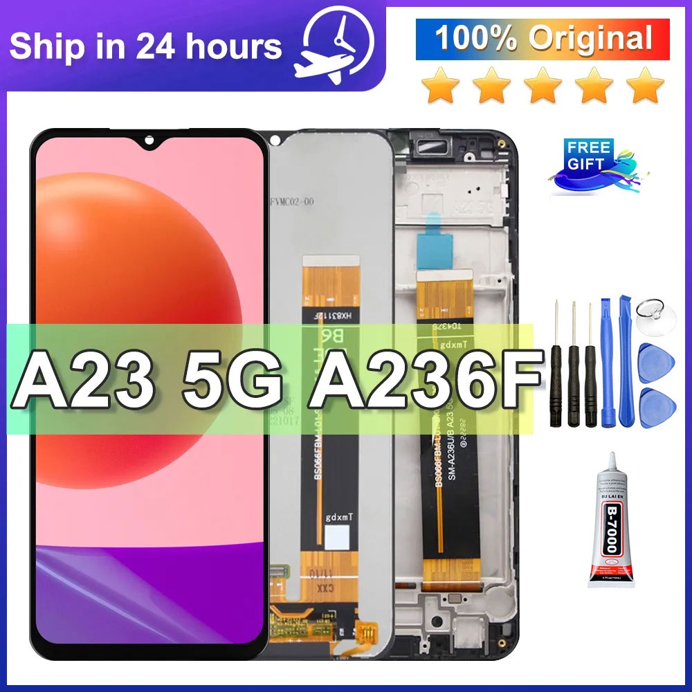6.6 Original สําหรับ Samsung Galaxy A23 5G จอแสดงผล LCD touch screen digitizer สําหรับ Samsung A236 