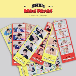 Stray KIDS 2023 SEASONS GREETINGS SKZS MINI WORLD อัลบั้มรูปภาพ ที่คั่นหนังสือ การ์ดโลโม่ การ์ด Straykids Kpop โปสการ์ด 8 ชิ้น / ชุด