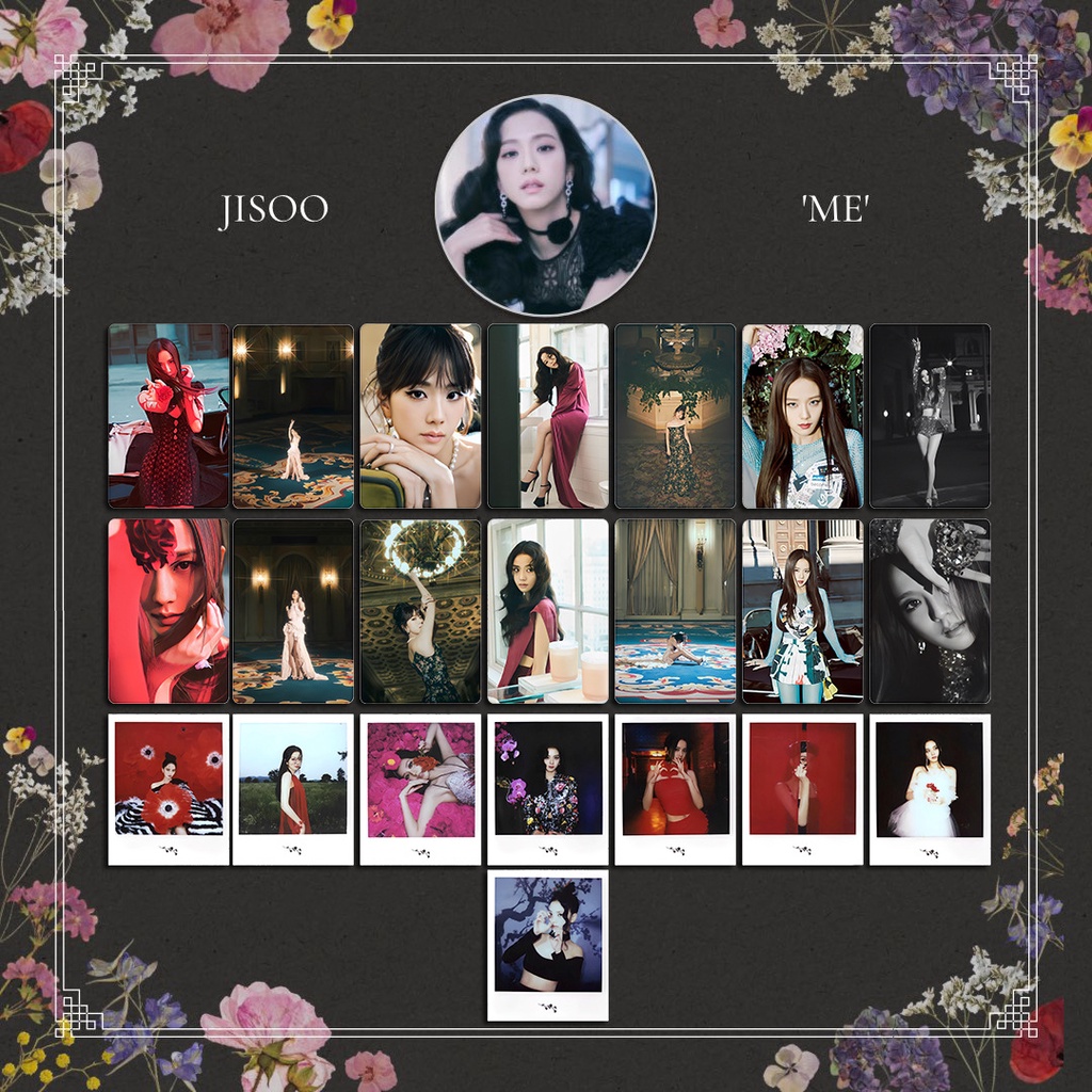 โปสการ์ด อัลบั้มรูปภาพ JISOO FLOWER ME ZEPETO BP BP 1-8 ชิ้น ต่อชุด