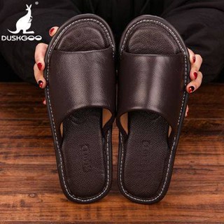 Cowhide Slippers Men&amp;#39;s Indoor Non-Slip Floor Slippers Women