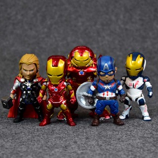 ตุ๊กตาฟิกเกอร์ Marvel Avengers Q Version 5 แบบ ป้องกันฮัลค์ ธอร์ กัปตันอเมริกา ไอรอนแมน สําหรับตกแต่งรถยนต์