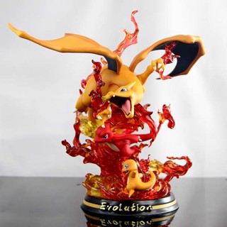 โมเดลฟิกเกอร์ Pokemon MFC Third Bomb Little Fire Dragon Charizard Evolution สําหรับตกแต่ง