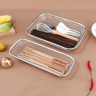 [Household Chopstick Holder] ตะกร้าตะเกียบ สเตนเลส 304 ระบายน้ํา สําหรับฆ่าเชื้อในครัวเรือน