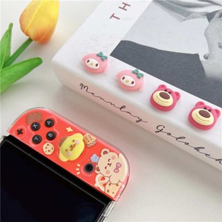 Love Fortune ฝาครอบจอยสติ๊ก ซิลิโคน ลายอุ้งเท้าแมวน่ารัก อุปกรณ์เสริม สําหรับ Nintendo Game Console switchlite Joystick Cap oled