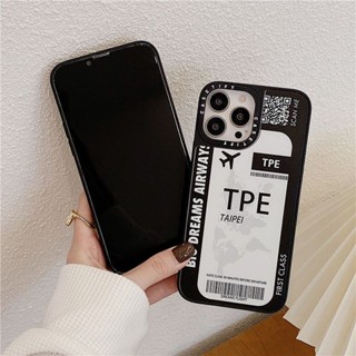 เคสโทรศัพท์มือถือ ลายตั๋วไทเป มีกระจก TPE สําหรับ iphone11 12 13 14 promax x xs xr i7 i8