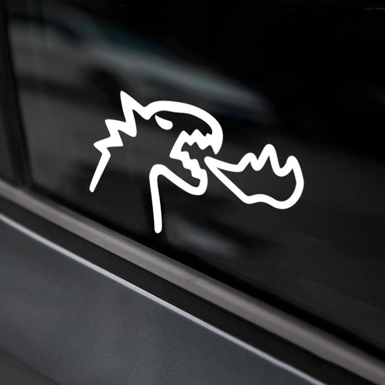 [P-A663] สติ๊กเกอร์กันน้ําสะท้อนแสงไดโนเสาร์ Charizard หนึ่งคู่