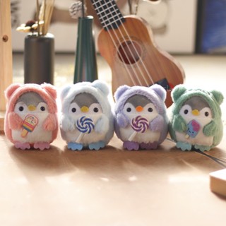 น่ารัก Lollipop Penguin การ์ตูนตุ๊กตาตุ๊กตากระเป๋าเครื่องประดับพวงกุญแจ