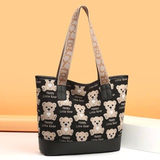 New canvas print bear womens bag shoulder bag cloth tote bag