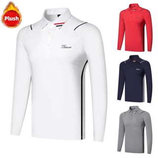[Titleist] เสื้อกีฬากอล์ฟแขนยาว ผ้าฟลีซ ระบายอากาศ ให้ความอบอุ่น แฟชั่นฤดูใบไม้ร่วง และฤดูหนาว สําหรับผู้ชาย