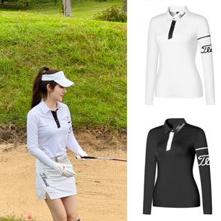 [Titleist] เสื้อโปโลแขนยาว ระบายอากาศ เข้ารูป เหมาะกับฤดูใบไม้ผลิ และฤดูใบไม้ร่วง สําหรับผู้หญิง