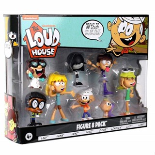 ฟิกเกอร์ The Loud House Lily Lincoln Clyde Lori Leni Lucy Lisa Luna 8 แพ็ค