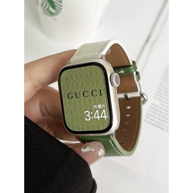 [จัดส่งด่วน] สายนาฬิกาข้อมือ หนังแท้ เข้ากับทุกการแต่งกาย แฟชั่นฤดูใบไม้ร่วง ฤดูหนาว สําหรับ applewatch 7th Generation iwatch8SE