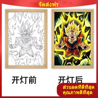 【สุขสันต ์วันแม่】โคมไฟตั้งโต๊ะ Led กรอบรูปไม้ ใหม่ ins TikTok สไตล์เดียวกัน DIY ภาพวาดแสงตกแต่งไฟกลางคืนสร้างสรรค์นำโคมไฟขนาดเล็ก520ของขวัญวันเกิด