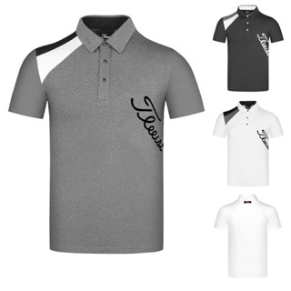 Titleist ใหม่ เสื้อยืดโปโล แขนสั้น แบบแห้งเร็ว สไตล์กีฬากอล์ฟ สําหรับผู้ชาย