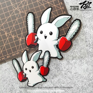 Xin Chezu Violent Funny Rabbit JDM สติกเกอร์สะท้อนแสง สําหรับติดตกแต่งกระจกรถยนต์ รถจักรยานยนต์