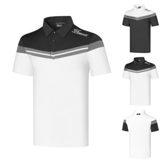 Titleist เสื้อโปโลแขนสั้น ยืดหยุ่นสูง แบบแห้งเร็ว กันแดด สําหรับผู้ชาย