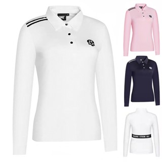 [PXG] ใหม่ เสื้อยืดโปโล แขนยาว ระบายอากาศ แบบแห้งเร็ว สีขาว เหมาะกับการเล่นกีฬากอล์ฟ สําหรับผู้หญิง