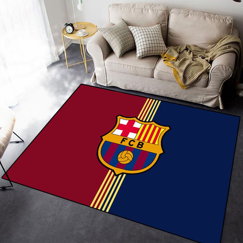 พรมปูพื้น กันลื่น ลายโลโก้ฟุตบอล สําหรับตกแต่งบ้าน ห้องนั่งเล่น โซฟา - รูปที่ 2
