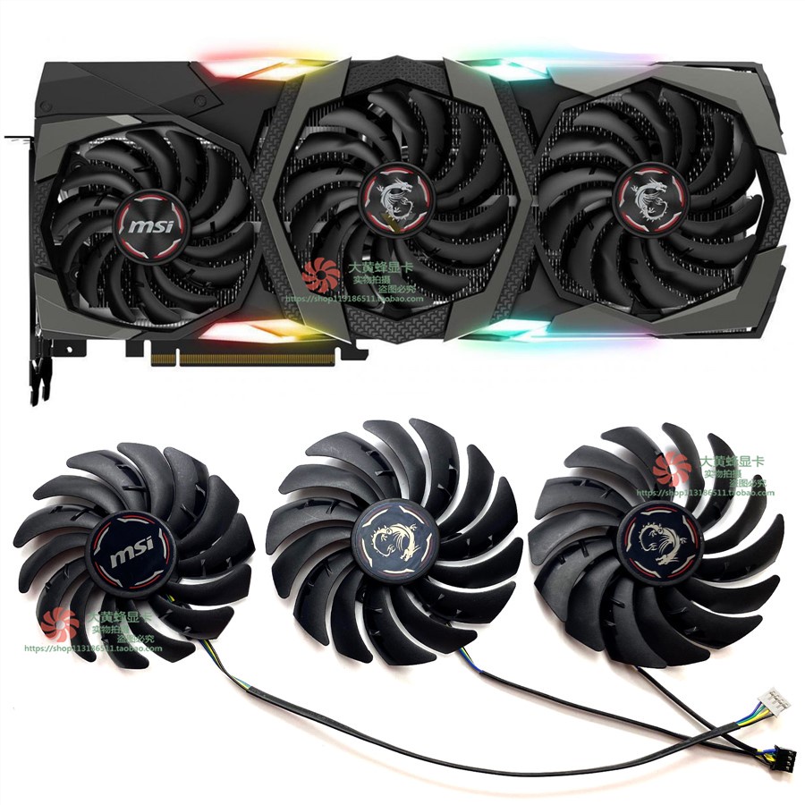 พร ้ อมสต ็ อก MSI MSI RTX2070S 2080 2080S 2080Ti GAMING X/Z Magic Dragon กราฟิกการ ์ ดพัดลมระบายควา