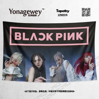 แฟนๆ BLACKPINK สนับสนุนอุปกรณ์ต่อพ่วงของขวัญชิ้นเดียวกันตกแต่งผนังพื้นหลังผ้าโปสเตอร์แขวนผ้าแขวนภาพวาดพรม