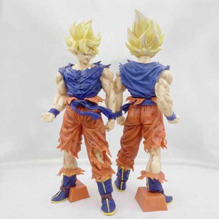 โมเดลฟิกเกอร์ การ์ตูนดราก้อนบอล Super Saiyan First Super Son Goku Battle Damage Vegeta Tricolor ของเล่นสําหรับเด็ก