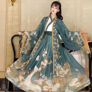 Luyao hanfu กระโปรงยาว คอปก สไตล์จีน แฟชั่นฤดูใบไม้ผลิ ฤดูใบไม้ร่วง สําหรับผู้หญิง 4.28