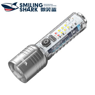 Smilingshark SD5213 ไฟฉาย Led สว่างมาก M77 4500lumens สีแดง และสีน้ําเงิน เตือน Type-C ชาร์จแม่เหล็ก ซูมได้ พร้อมคลิป กันน้ํา สําหรับตั้งแคมป์