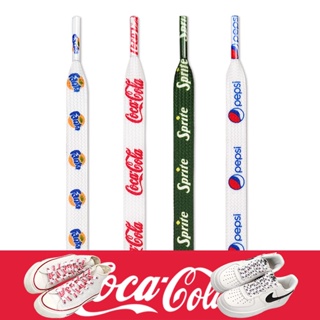 1970s เชือกผูกรองเท้าผ้าใบ สีแดง Coca-Cola Pepsi Sprite Fanta Co-Branded Shoelace Creative AF1 Air Force One AJ