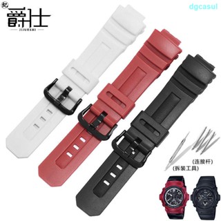 สายนาฬิกาข้อมือ ยางซิลิโคน เรซิน สําหรับ Casio AW-591 590 5230AWG-M100 101 0629