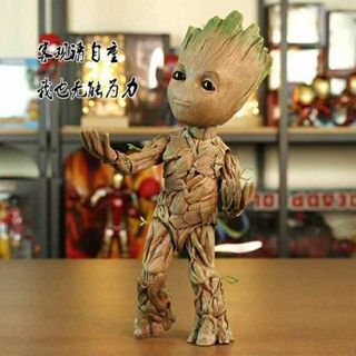 โมเดลฟิกเกอร์ groot Xiaoshurens Galaxy Guard Im groot ขยับข้อต่อได้ ของเล่นสําหรับเด็ก