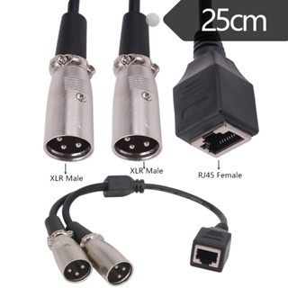 Preferred สายเคเบิลเครือข่าย 2XLR ตัวผู้ เป็น RJ45 Nongtou เป็น XLR ตัวผู้ เป็น RJ45 ตัวเมีย เป็น XLR 2 ชิ้น